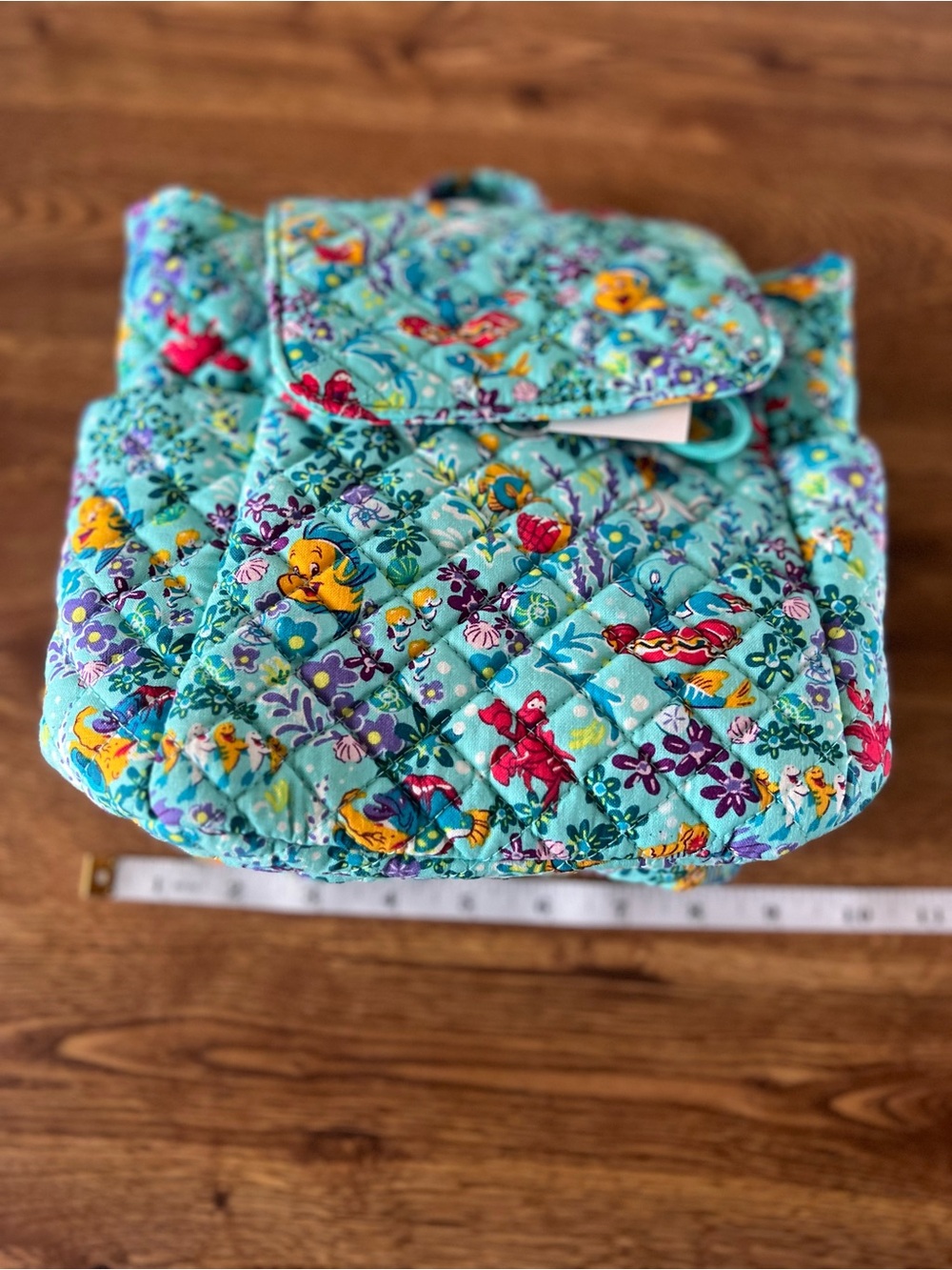 NWT Disney Vera Bradley Ariel Floral Ditsy Mini Backpack The Little Mermaid - Picture 9 of 12
